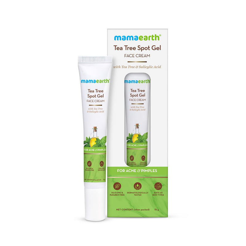 Tea Tree Spot Gel Face Cream with Tea Tree and Salicylic Acid For Acne and Pimples - 15 g
