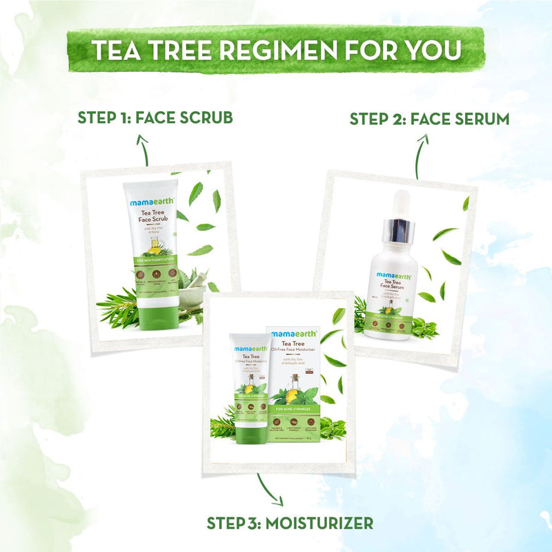 Tea Tree Face Scrub with Tea Tree and Neem for Skin Purification - 100g
