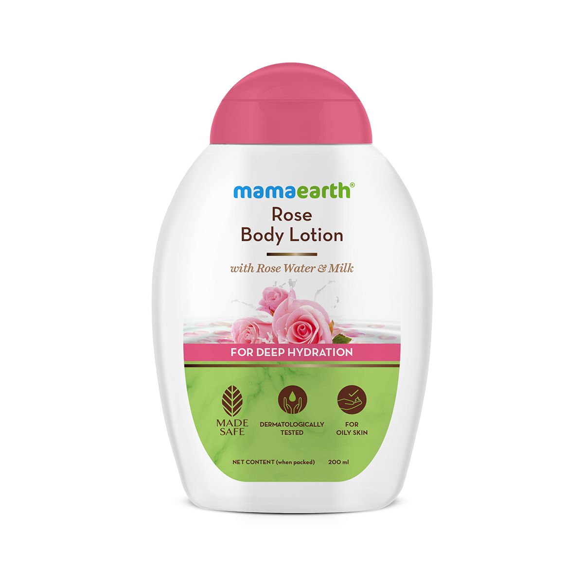 Rose Body Lotion with Rose Water and Milk For Deep Hydration - 200 ml