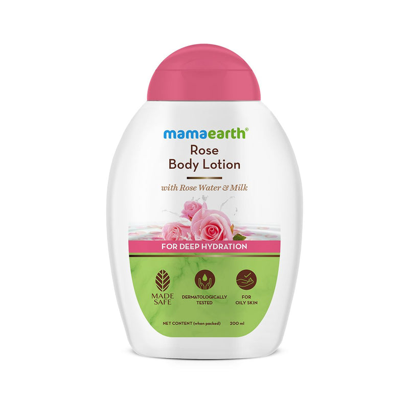 Rose Body Lotion with Rose Water and Milk For Deep Hydration - 200 ml