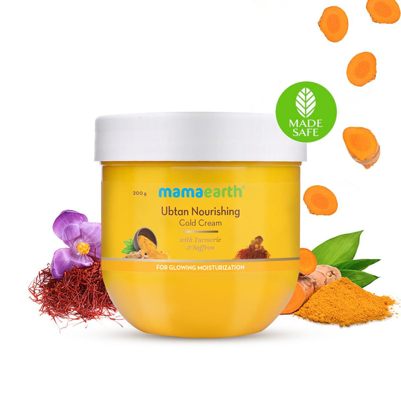 Ubtan Nourishing Cold Cream with Turmeric & Saffron for Glowing Moisturization – 200 g