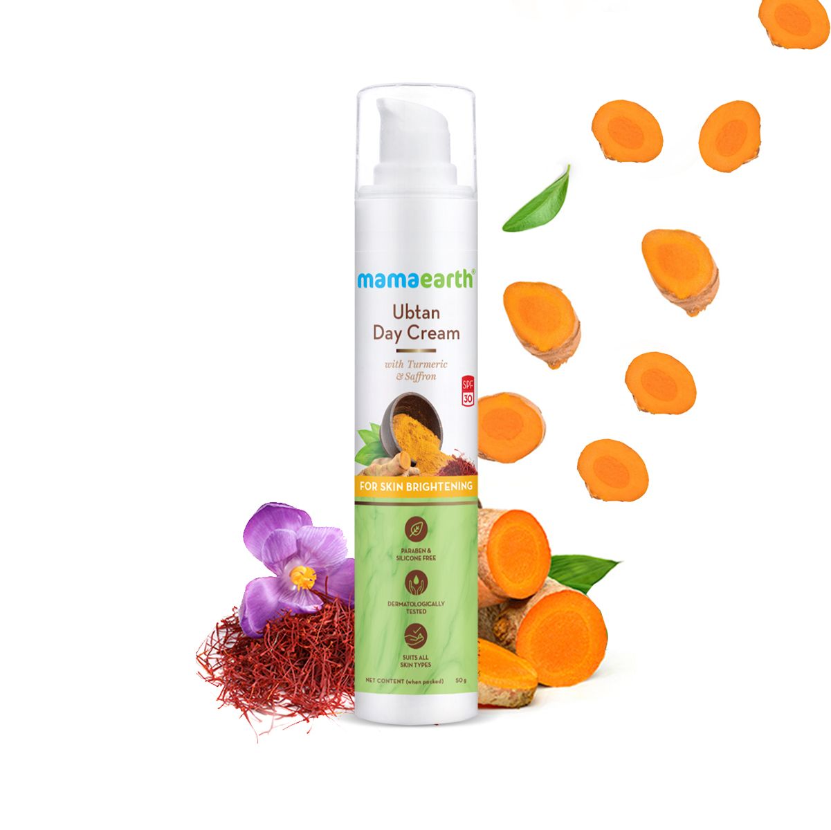 Ubtan Day Cream with Turmeric & Saffron for Skin Brightening – 50 g