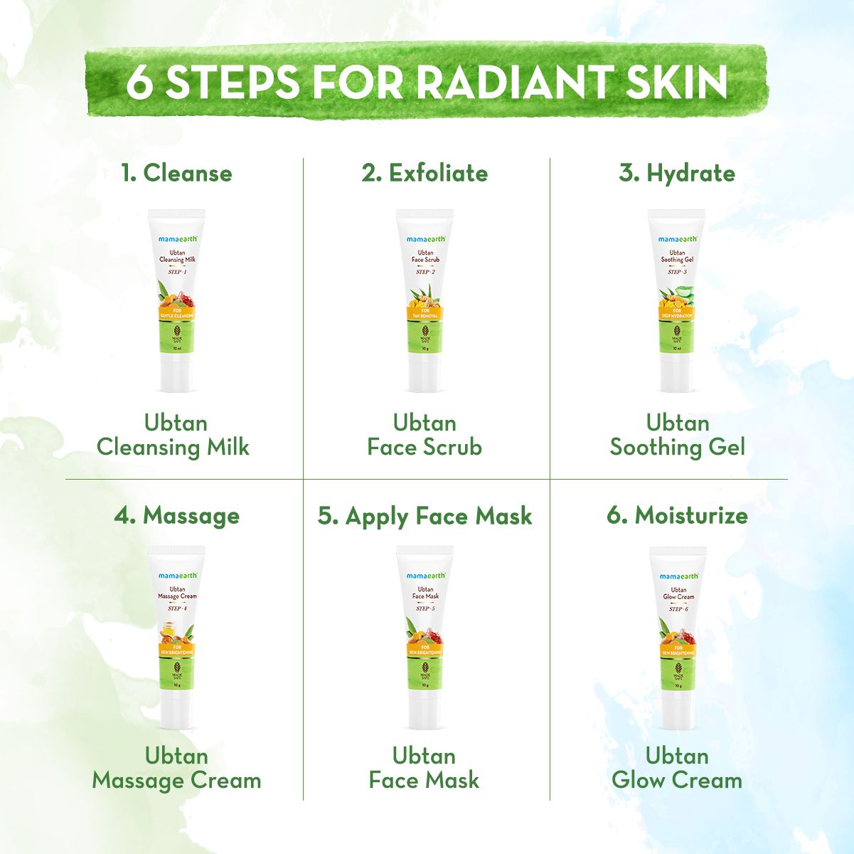 Ubtan Facial Kit with Turmeric & Saffron for Glowing Skin - 60 g