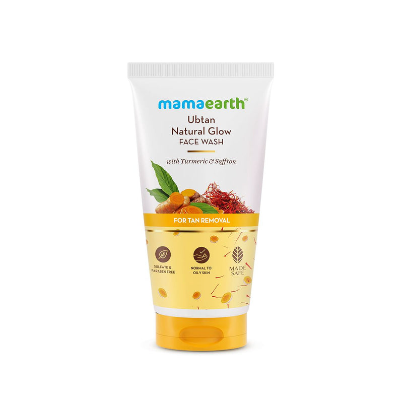 Ubtan Natural Glow Face Wash with Turmeric & Saffron for Tan Removal – 50 ml