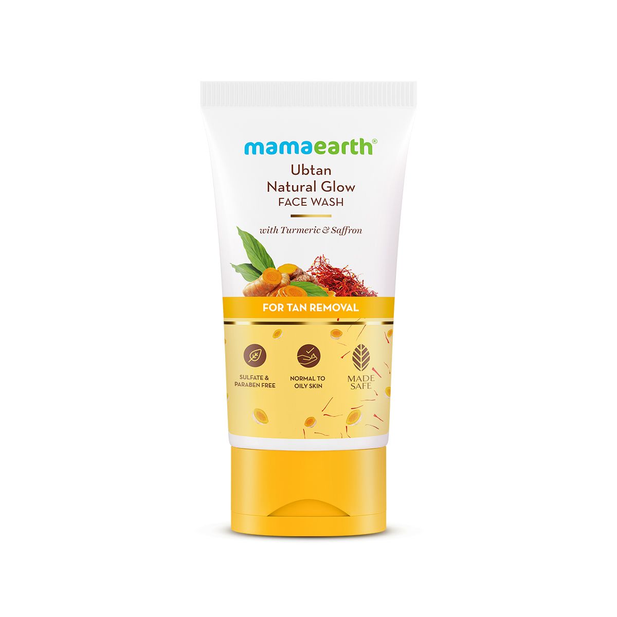 Ubtan Natural Glow Face Wash with Turmeric & Saffron for Tan Removal – 150 ml