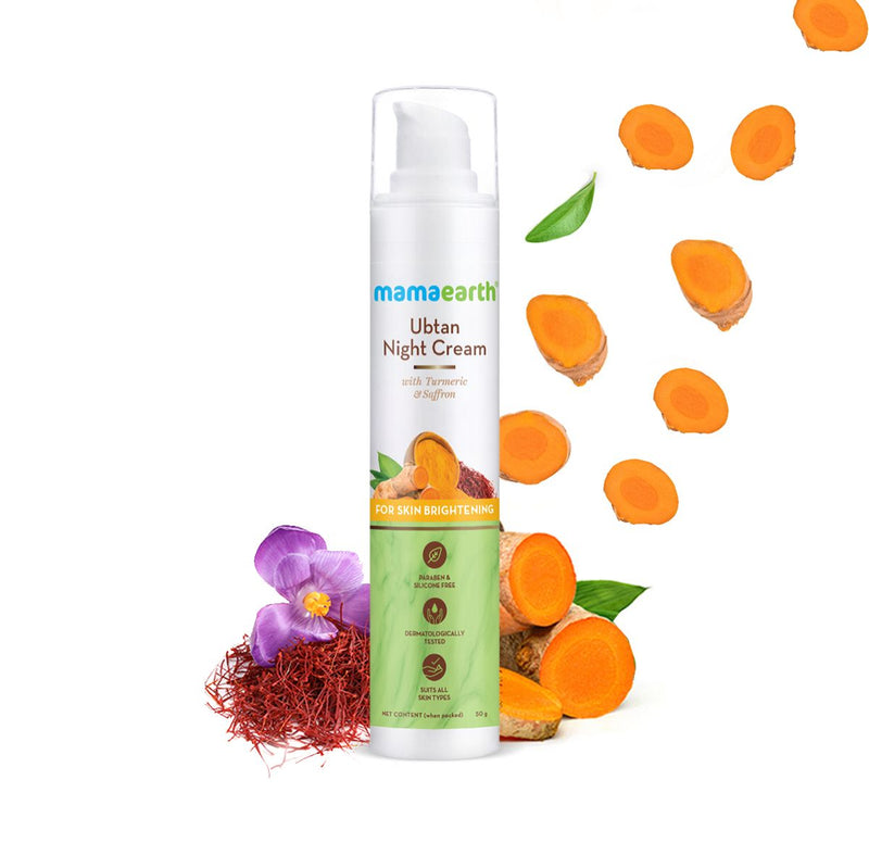 Ubtan Night Cream with Turmeric & Saffron for Skin Brightening – 50 g