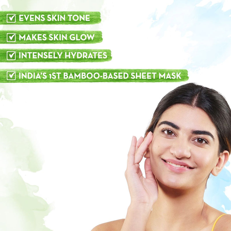 Ubtan Bamboo Sheet Mask with Turmeric and Saffron for Skin Brightening - 25 g