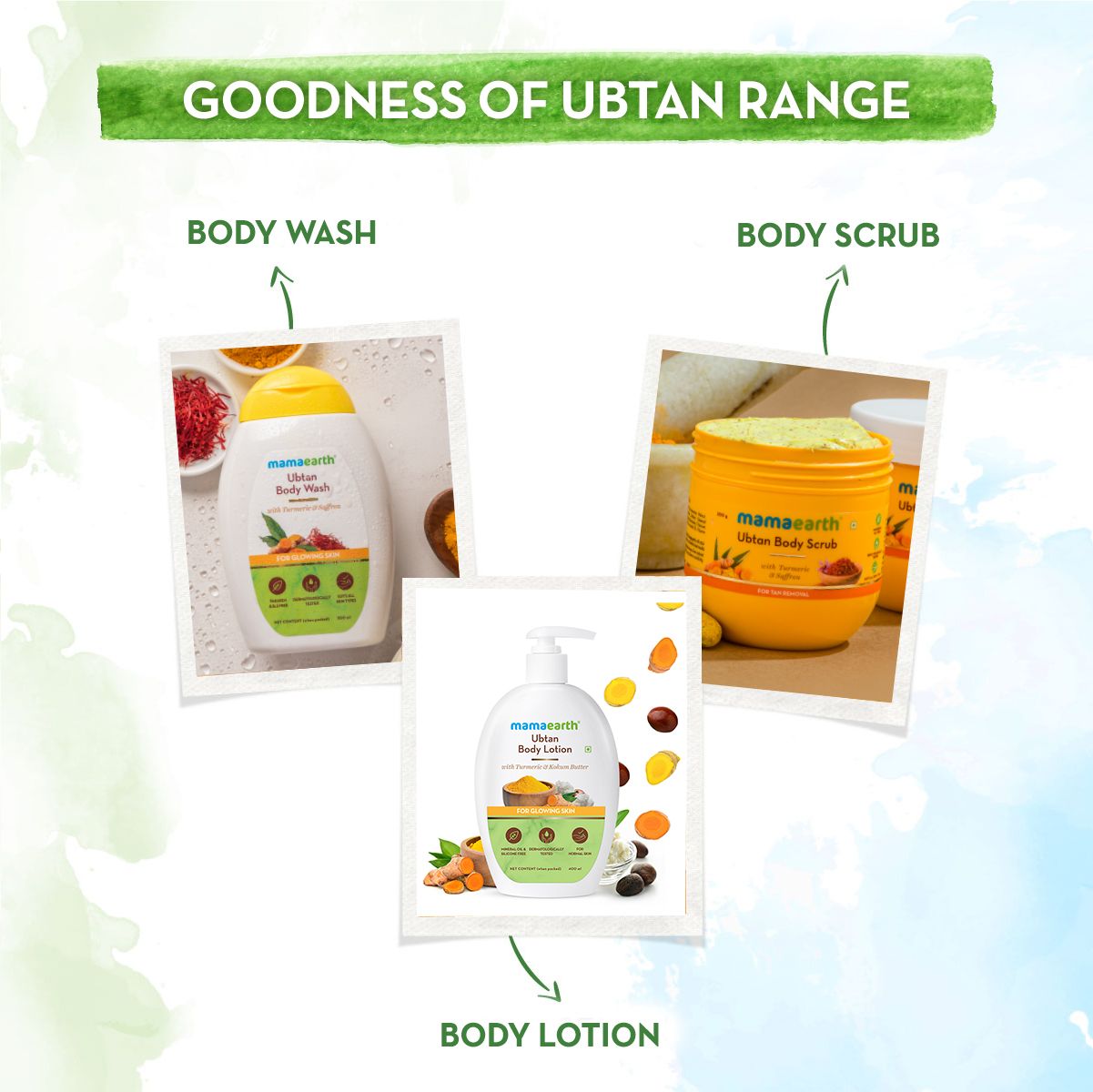 Ubtan Body Scrub with Turmeric and Saffron for Tan Removal - 200 g