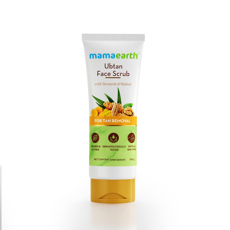 Ubtan Face Scrub with Turmeric and Walnut for Tan Removal - 100g