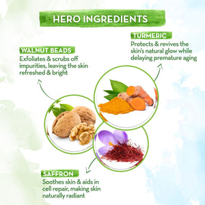 mamaearth ubtan scrub for tan removal hero ingredients