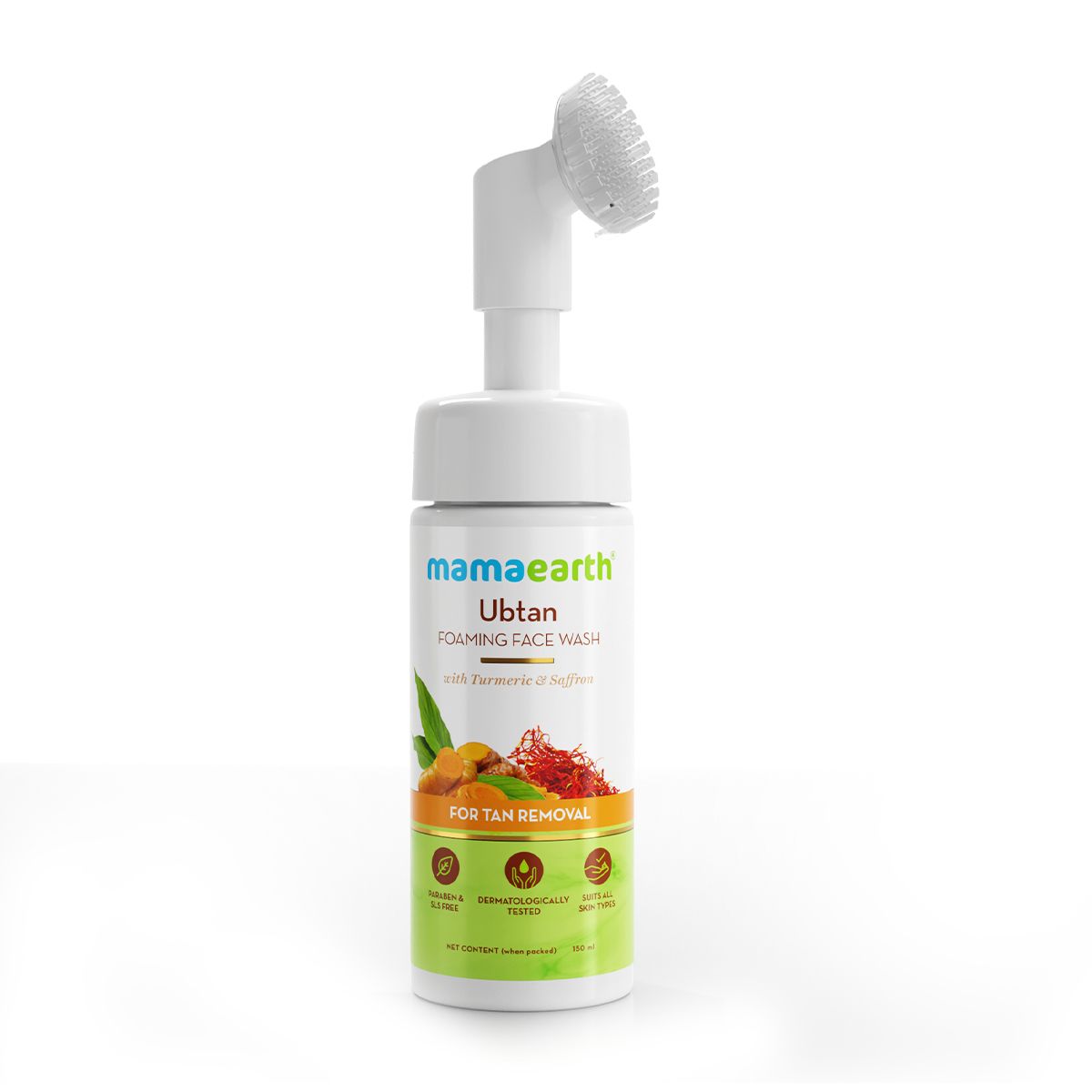Ubtan Foaming Face Wash with Turmeric and Saffron for Tan Removal - 150ml