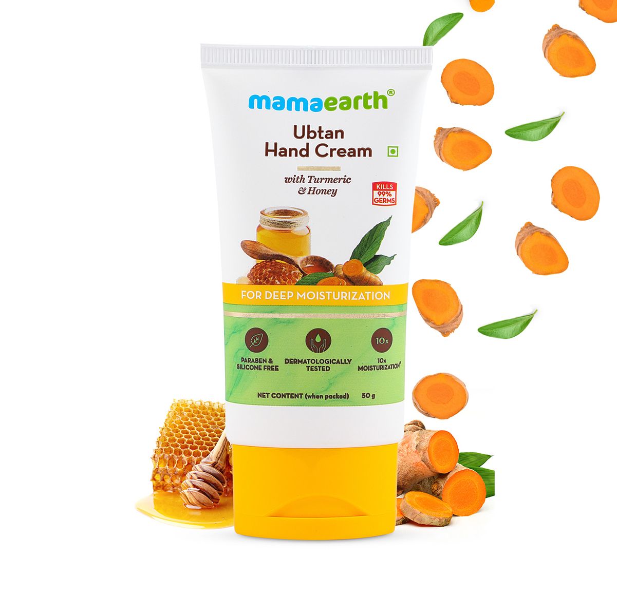 Ubtan Hand Cream with Turmeric and Honey for Deep Moisturization - 50g