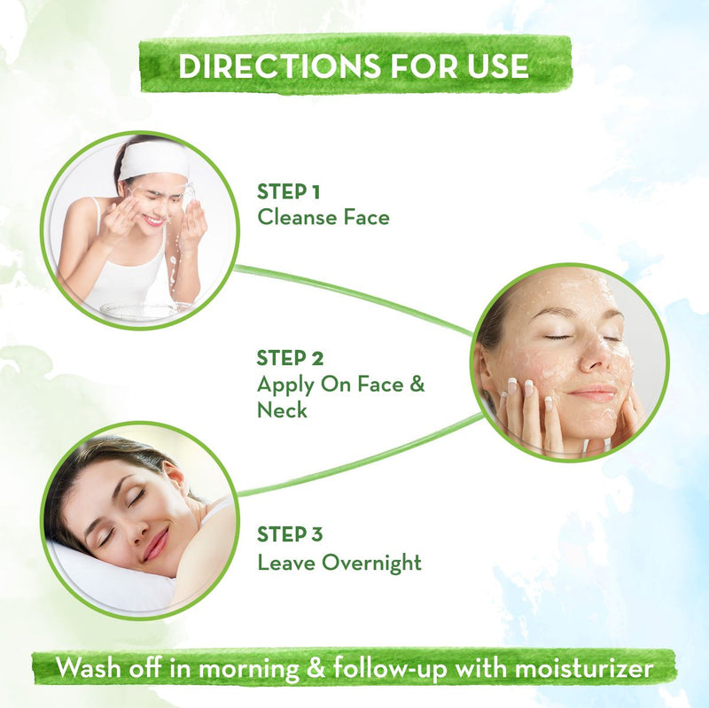 Ubtan Night Face Mask with Turmeric and Niacinamide for Glowing Skin - 100 g