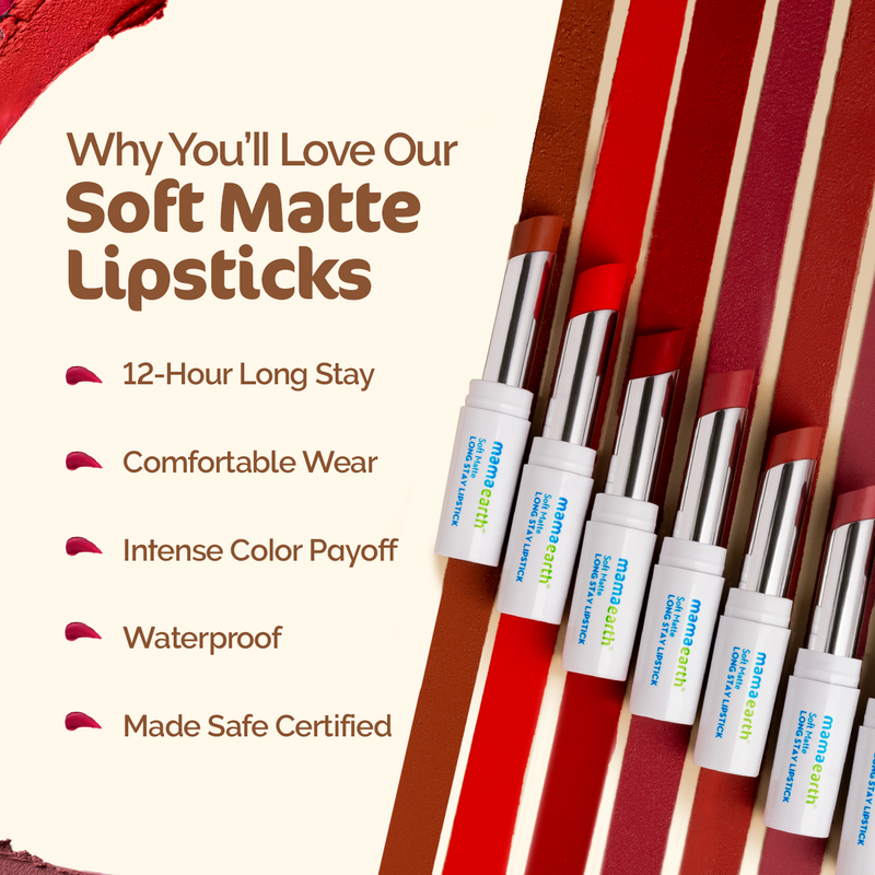Soft Matte Long Stay Lipstick - Berry Nude - 3.5 g
