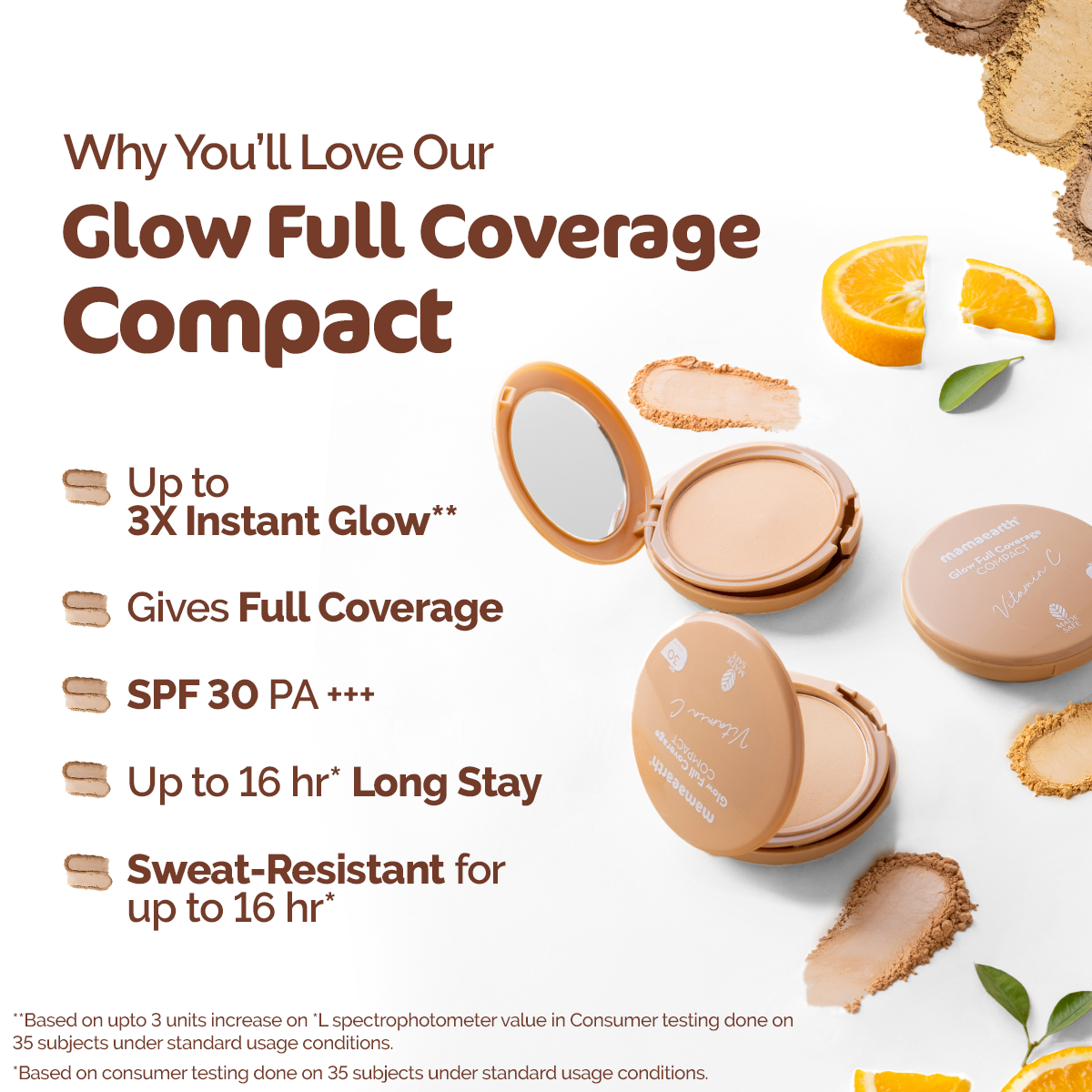 Glow Full Coverage Compact With SPF 30 - 9g | Crème Glow