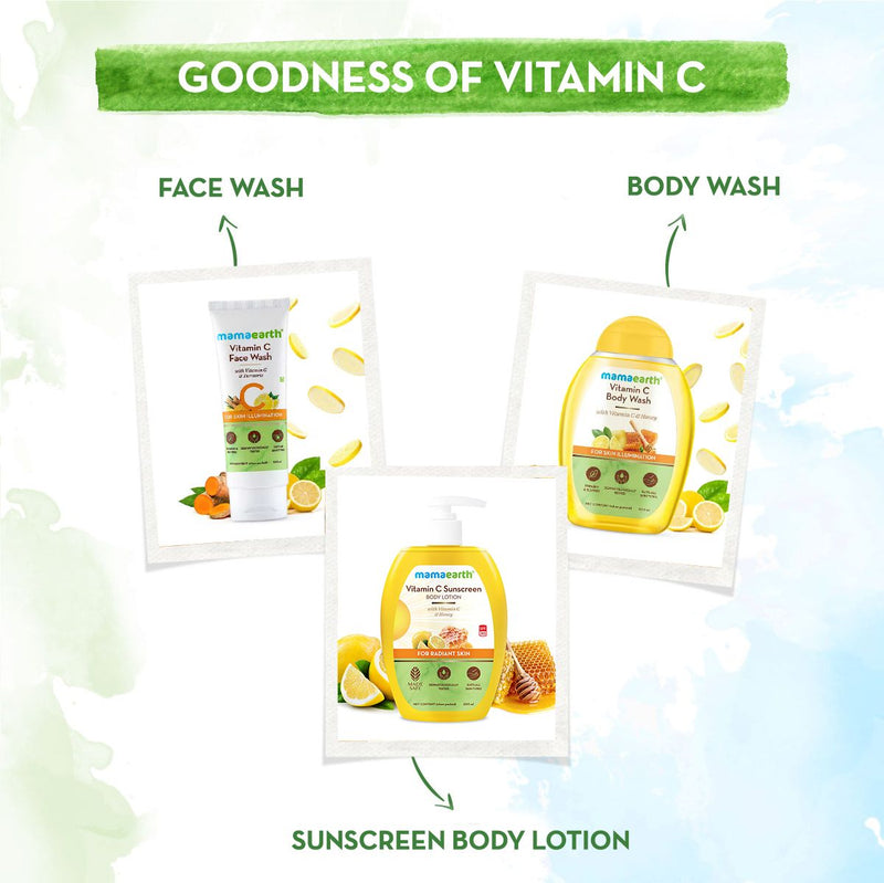 Sunscreen Body Lotion with SPF 30 - 300 ml | Vitamin C Pack of 2