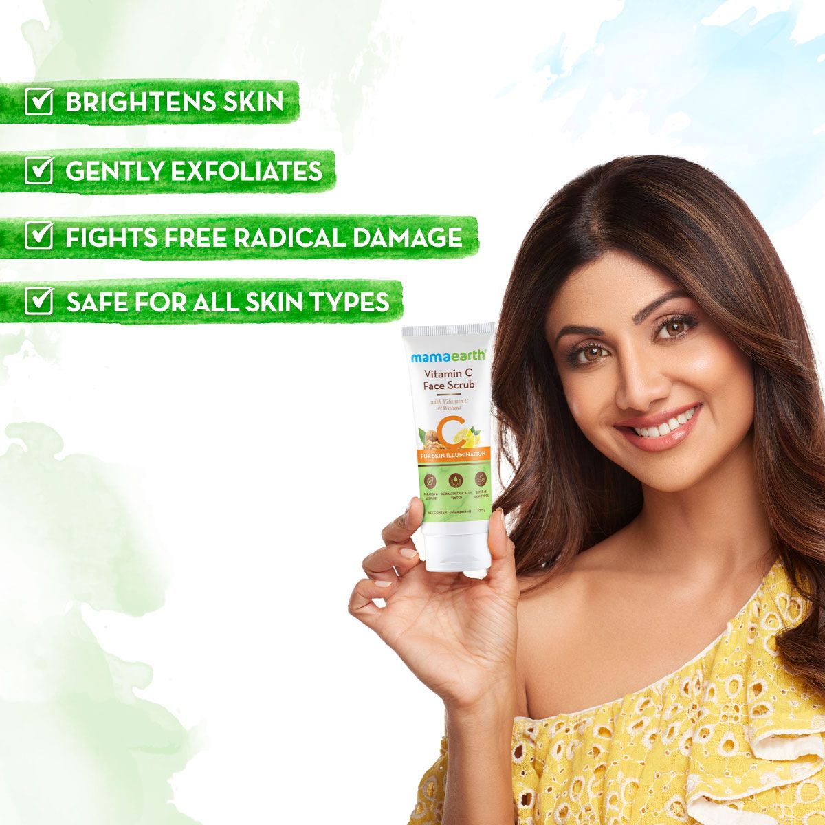Mamaearth Vitamin C Face Scrub for Glowing Skin
