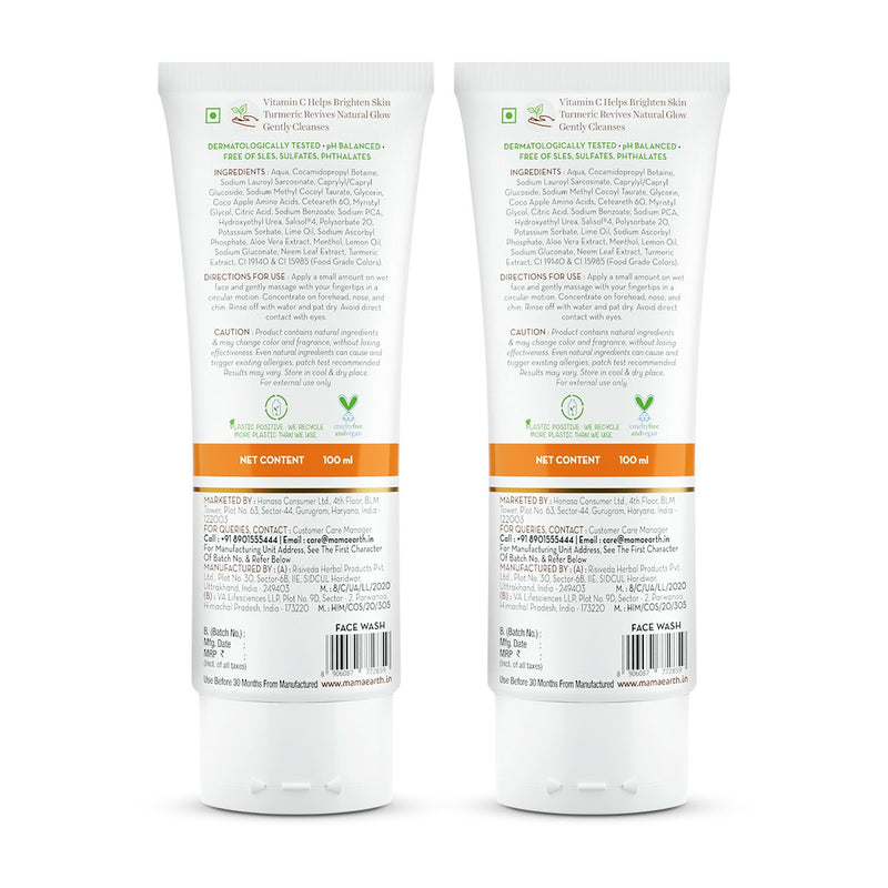 Vitamin C Face Wash with Vitamin C and Turmeric for Skin Illumination – Pack Of 2