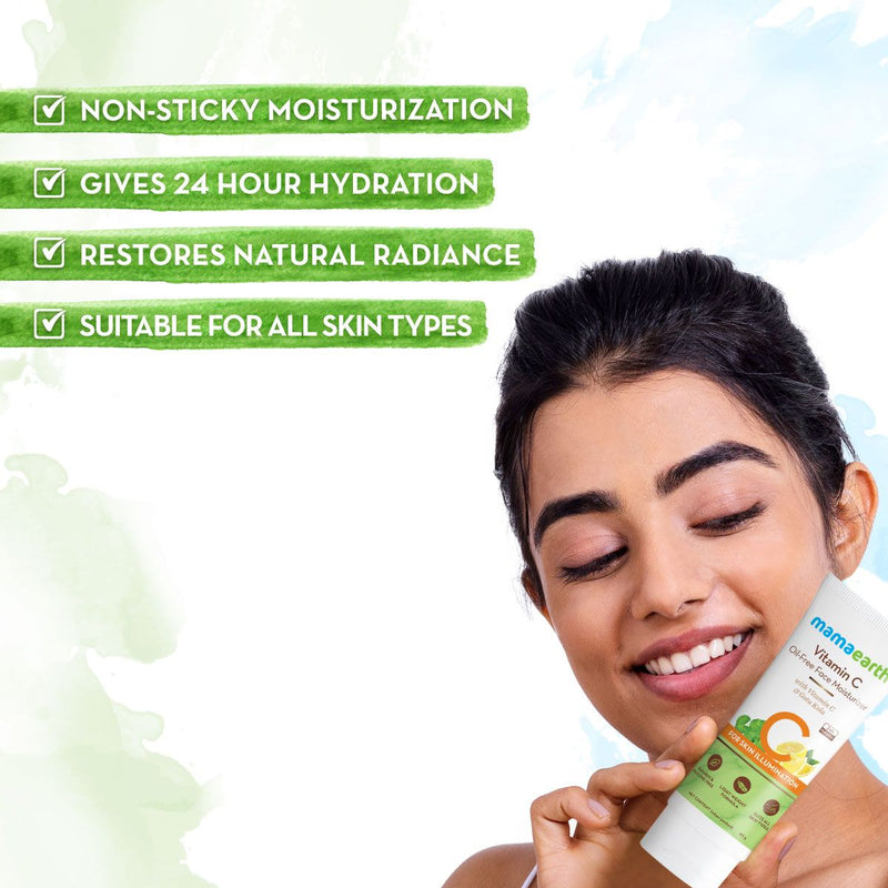 Vitamin C Oil-Free Moisturizer For Face with Vitamin C and Gotu Kola for Skin Illumination - 80 g (Pack of 2)