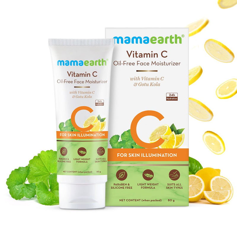 Vitamin C Oil-Free Moisturizer For Face with Vitamin C and Gotu Kola for Skin Illumination - 80 g (Pack of 2)