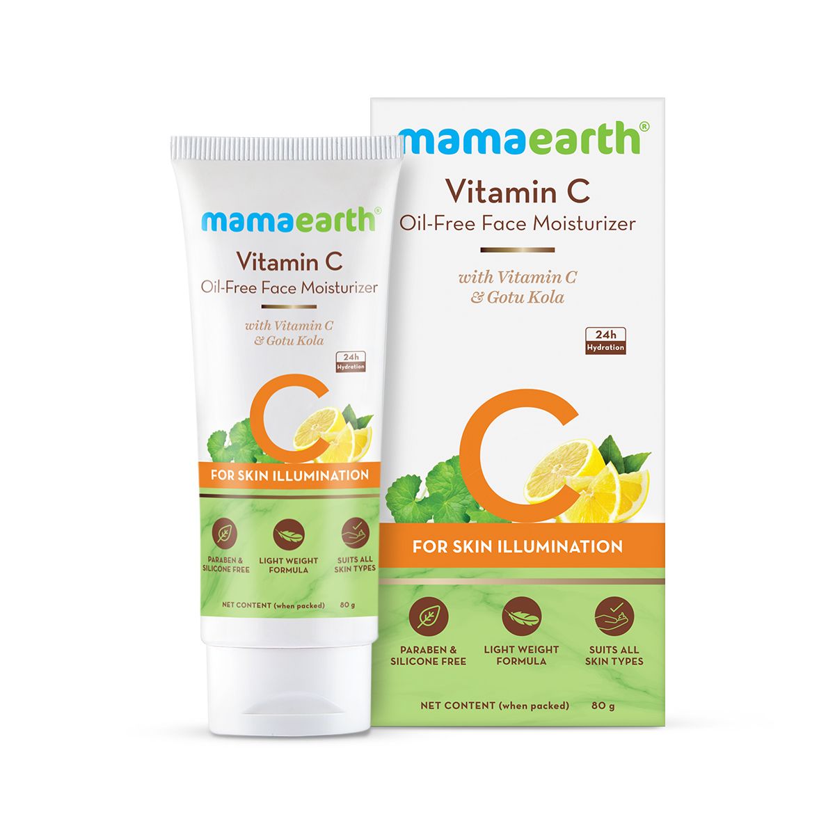 Vitamin C Oil-Free Moisturizer For Face with Vitamin C and Gotu Kola for Skin Illumination - 80 g