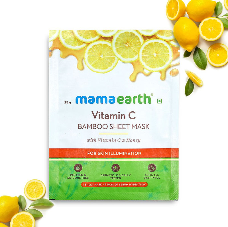 Vitamin C Bamboo Sheet Mask with Vitamin C and Honey for Skin Illumination - 25 g