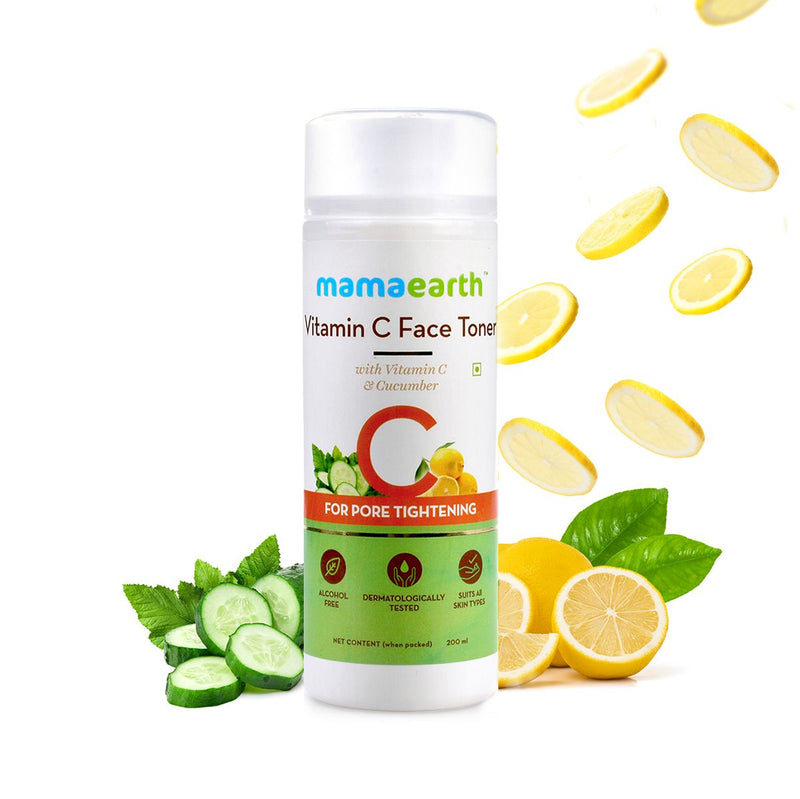 Vitamin C Face Toner with Vitamin C and Cucumber for Pore Tightening, 200 ml