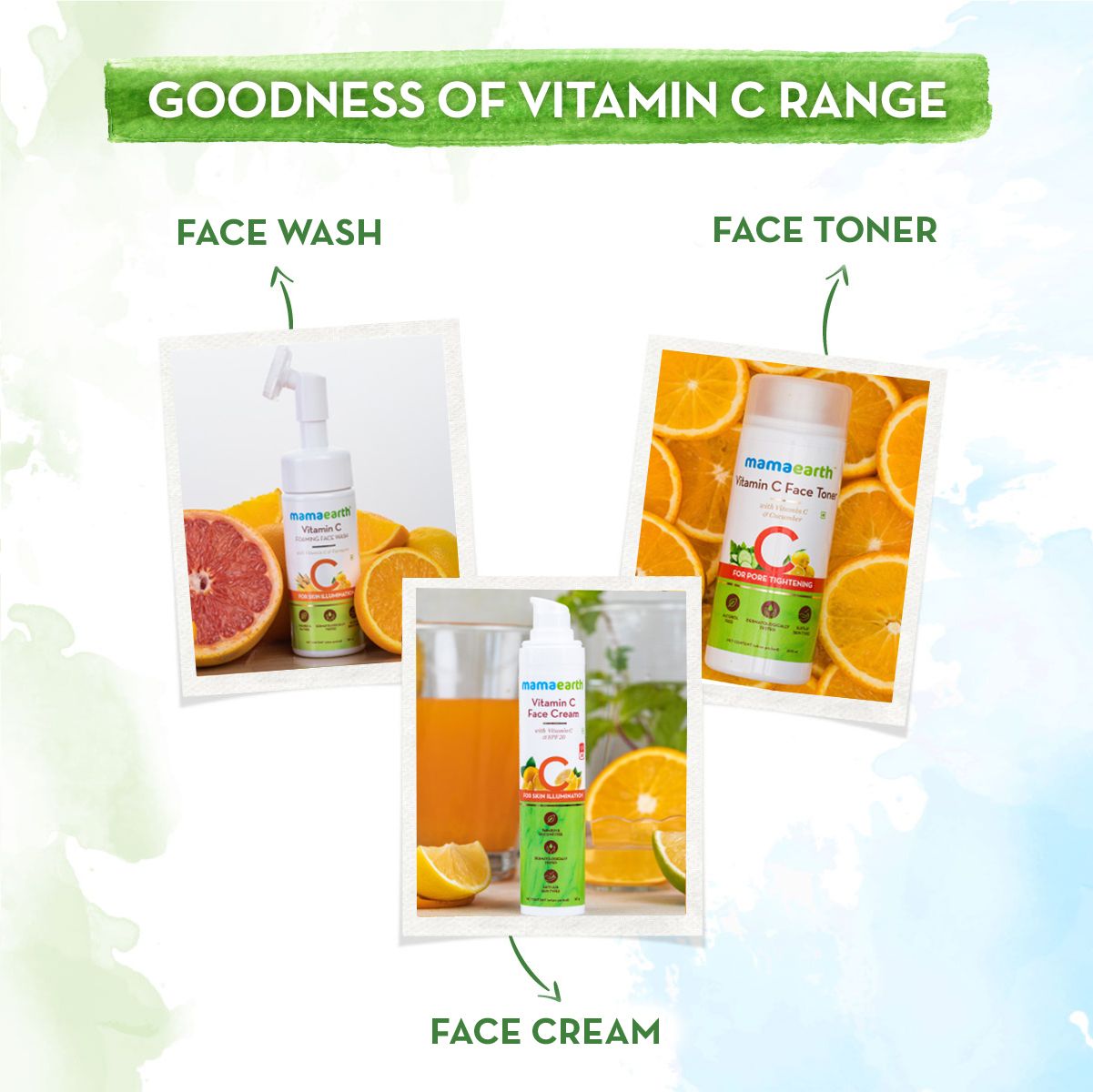 Vitamin C Face Toner with Vitamin C and Cucumber for Pore Tightening, 200 ml