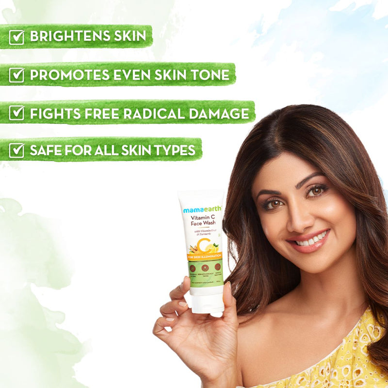 Vitamin C Face Wash with Vitamin C and Turmeric for Skin Illumination - 80ml