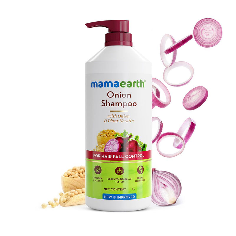 Onion Shampoo for Hair Growth and Hair Fall Control with Onion and Plant Keratin - 1 Litre