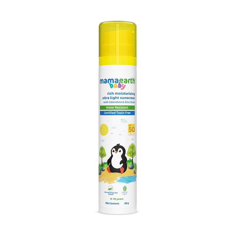 Mamaearth Baby Rich Moisturizing Ultra Light Sunscreen - 50g